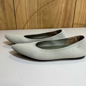 VIVAIA Aria 2.0 Pointed Toe Flats Women’s EU 41 US 10.5 Mint Gray Knit Recycled